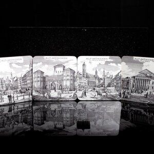 Vintage Alt-München Coasters By Schuberth  Set Of 4
